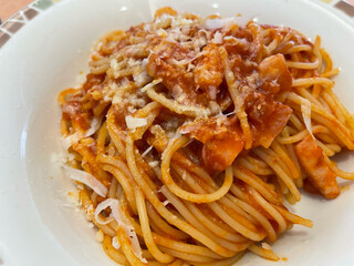 トマトチーズパスタ