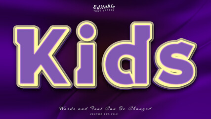 kids editable text effect, free font