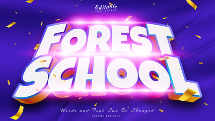 forest school text effect