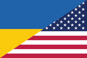 USA Ukraine friendship national flag cooperation diplomacy country emblem
