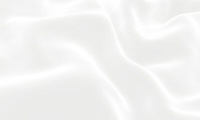 Fototapeta premium White abstract wave background. Rippled cloth.