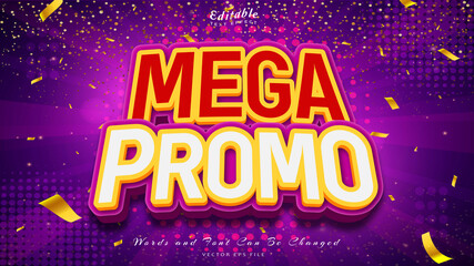 mega promo 3d text effect