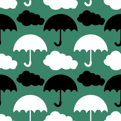 Autumn seamless umbrella pattern for fabrics and textiles and packaging and wrapping paper and kids