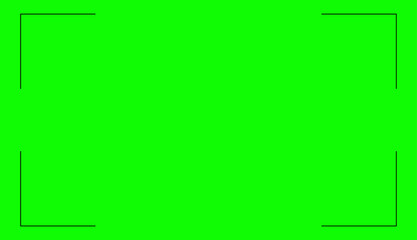 Green screen blank background, empty digital video template mockup vector illustration