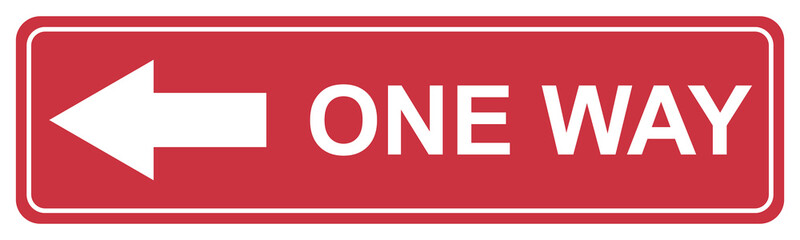 One way caution icon, safety health button, covid virus warning vector illustration