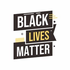 Black lives matter typography clip art design