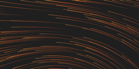 Dark Brown and Red Moving Particles in Curving 3D Lines, Scarcely Striped Pattern - Digitally Generated Dark Futuristic Abstract Geometric Background Design in Editable Vector Format