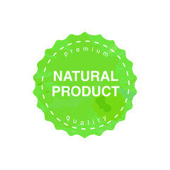 Natural product food label. Green food sticker, organic and eco food.  - 511833957
