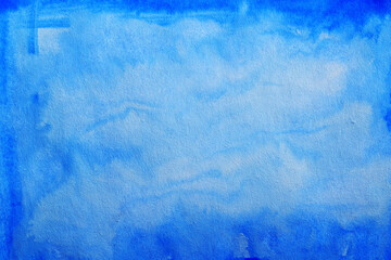 blue watercolor background paper texture vignetting frame