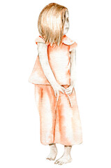 Small girl fashionista  boho style
