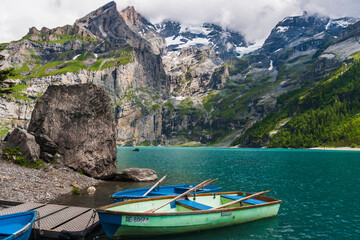 Oeschinensee lake, Kandersteg, Switzerland