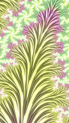 Fototapeta premium Artistic and imaginative digitally designed abstract 3D fractal background