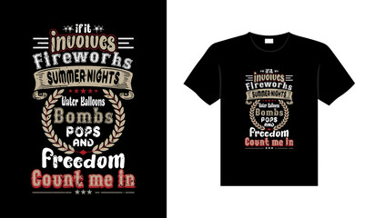 4th July t-shirt design United states independence day celebration