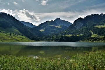 Schwarzsee (Lac Noir), Fribourg, Suisse.