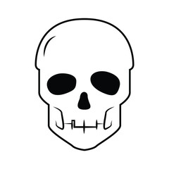 human skull icon. on white background