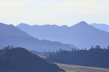 Altai mountain landscape, panorama autumn landscape background, fall nature view