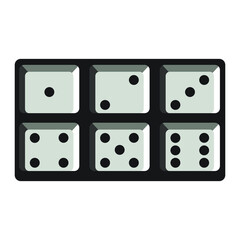 dice on white background