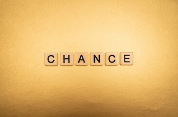 Chance Letters on golden background