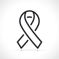 Awareness ribbon thin line icon