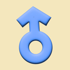 Gender sign male, blue.