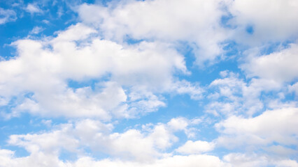 white clouds against the background of blue sky