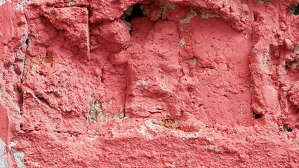 red exterior compound wall texture abstract background. red cement rough texture