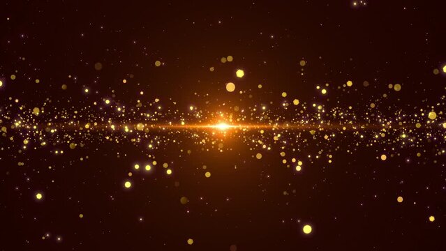 golden particles background glowing