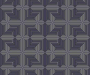 Outline Strict Classic Vintage Seamless Pattern Vector Abstract Background. Geometry Thin Lines Sophisticated Structure Subtle Texture Tileable Gray Wallpaper. Line Art Graphic Pale Grey Illustration