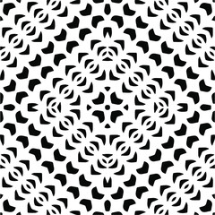Abstract geometric seamless pattern.  Black and white vector background. black mandala.
