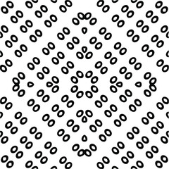 Abstract geometric seamless pattern.  Black and white vector background. black mandala.
