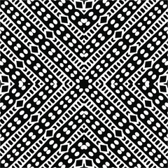 Abstract geometric seamless pattern.  Black and white vector background. black mandala.