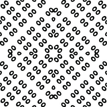 Abstract geometric seamless pattern. Black and white vector background. black mandala. © t2k4