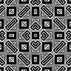 Abstract geometric seamless pattern.  Black and white vector background. black mandala.
