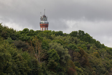 Fototapeta na wymiar A beautiful lighthouse on the shores of Niechorze.