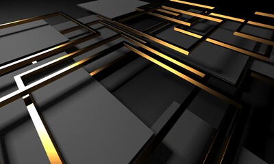 Obraz premium Golden luxury color background. Dark space for design