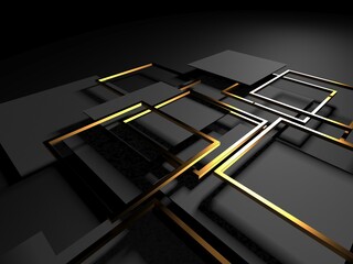 Golden luxury color background. Dark space for design