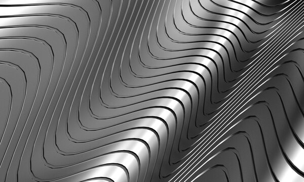 Abstract Dark Silver Metallic Shiny Background