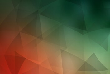 Obraz premium Light Green, Red vector abstract polygonal pattern.