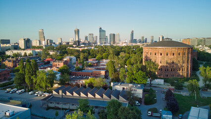 Naklejka premium Warsaw city view