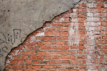 Brick wall.