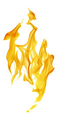 isolated on white abstract dark orange fire