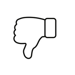 Thumb down line icon, thumb down editable stroke outline icon, high quality vector symbol for mobile app.