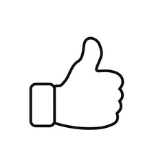 Thumb up line icon, thumb up editable stroke outline icon, high quality vector symbol for mobile app.