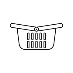 Shopping basket line icon, shopping basket editable stroke outline icon, high quality vector symbol for mobile app.