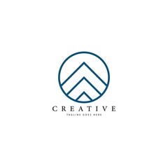 Symbol vector of building and property logo template with creative lineart icon. Real estate architeture design minimalist illustration for agency and company.