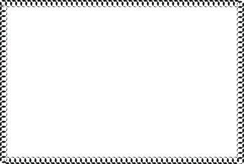 Decorative empty frame with lines pattern. Patterned abstraction of vector design elements.