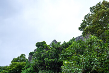 The beautiful Buddhist temple Hyangiram,morning of the quiet temple in the seaside.