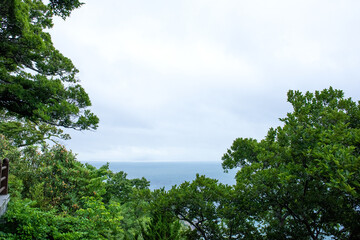 The beautiful Buddhist temple Hyangiram,morning of the quiet temple in the seaside.