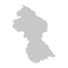 Fototapeta premium vector illustration of dotted map of Guyana