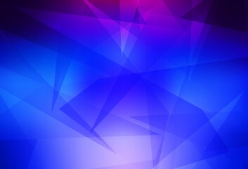 Obraz premium Dark Pink, Blue vector background with polygonal style.